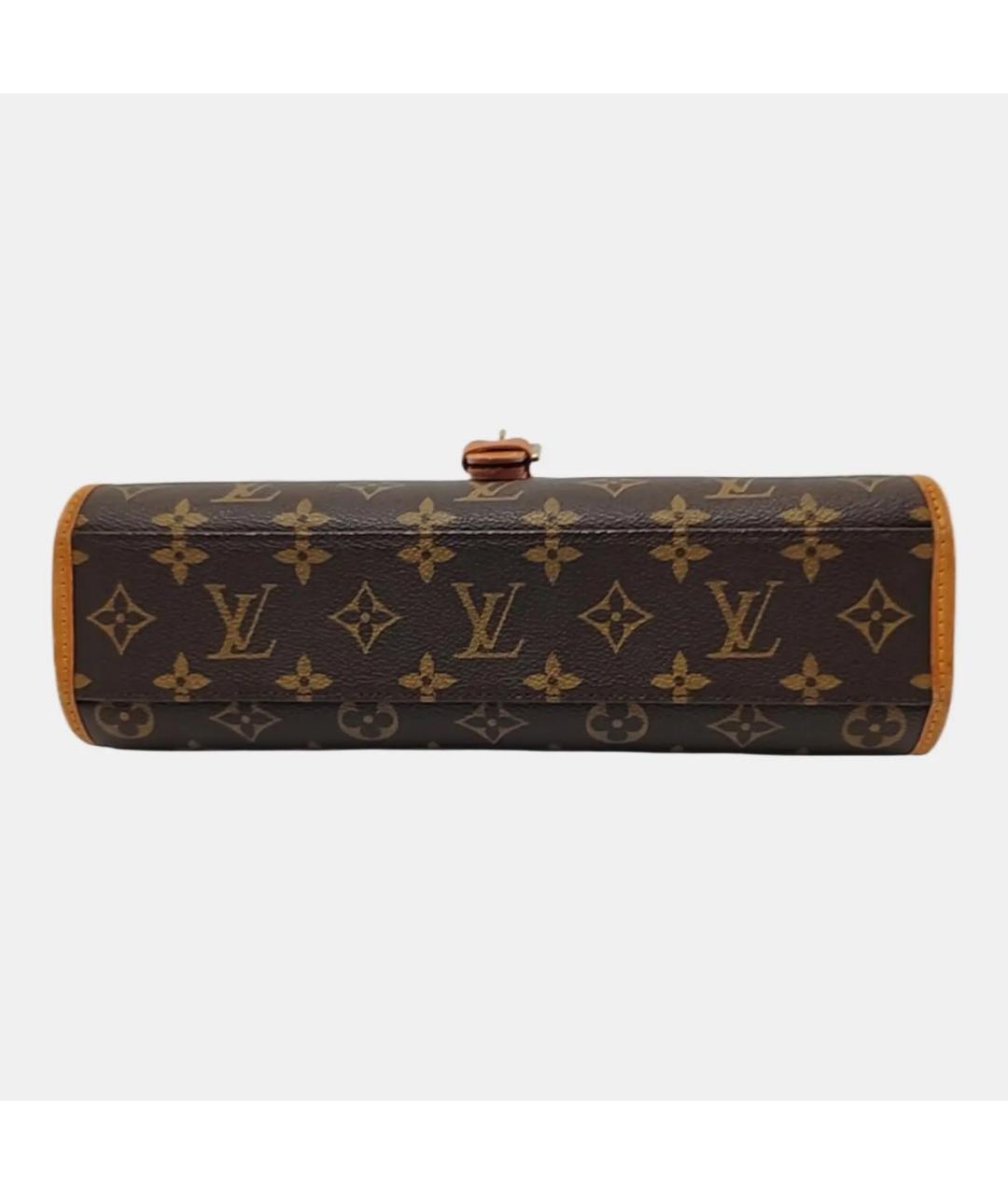 LOUIS VUITTON Коричневая кожаная сумка через плечо, фото 5