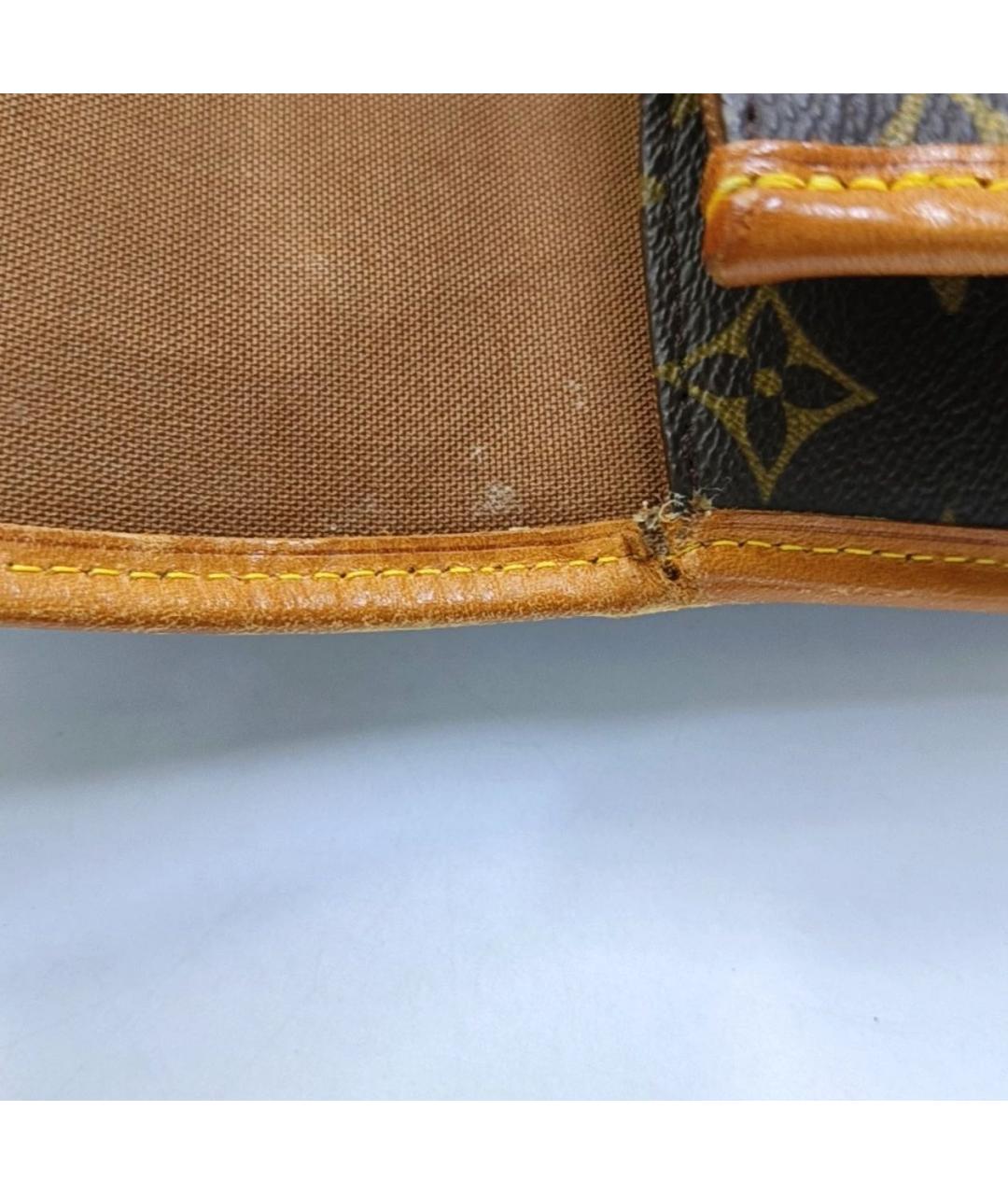 LOUIS VUITTON Коричневая кожаная сумка через плечо, фото 8