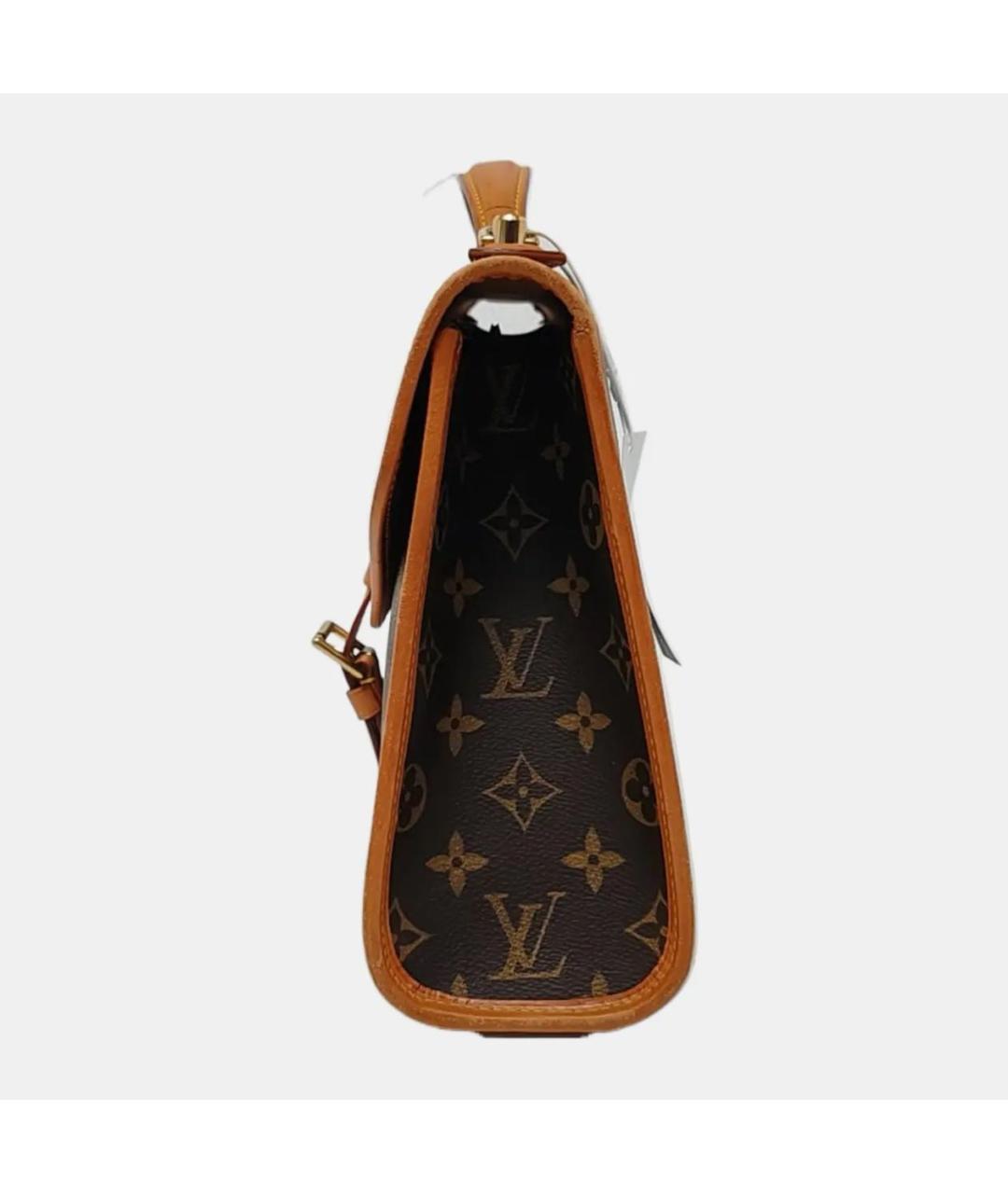 LOUIS VUITTON Коричневая кожаная сумка через плечо, фото 2