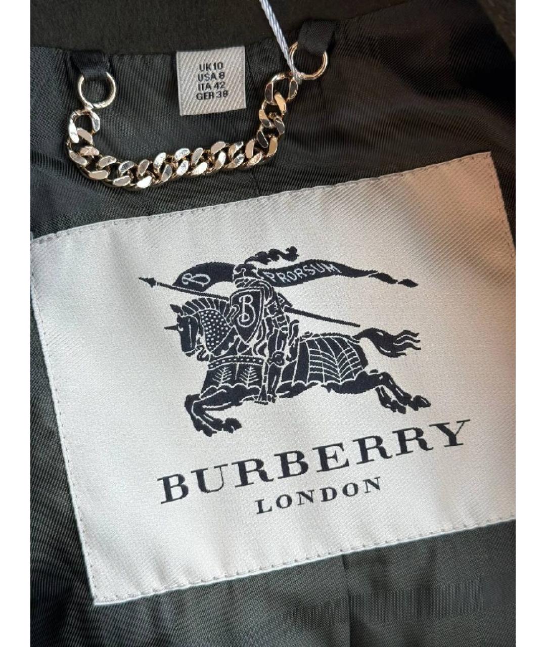 BURBERRY Зеленые пальто, фото 5