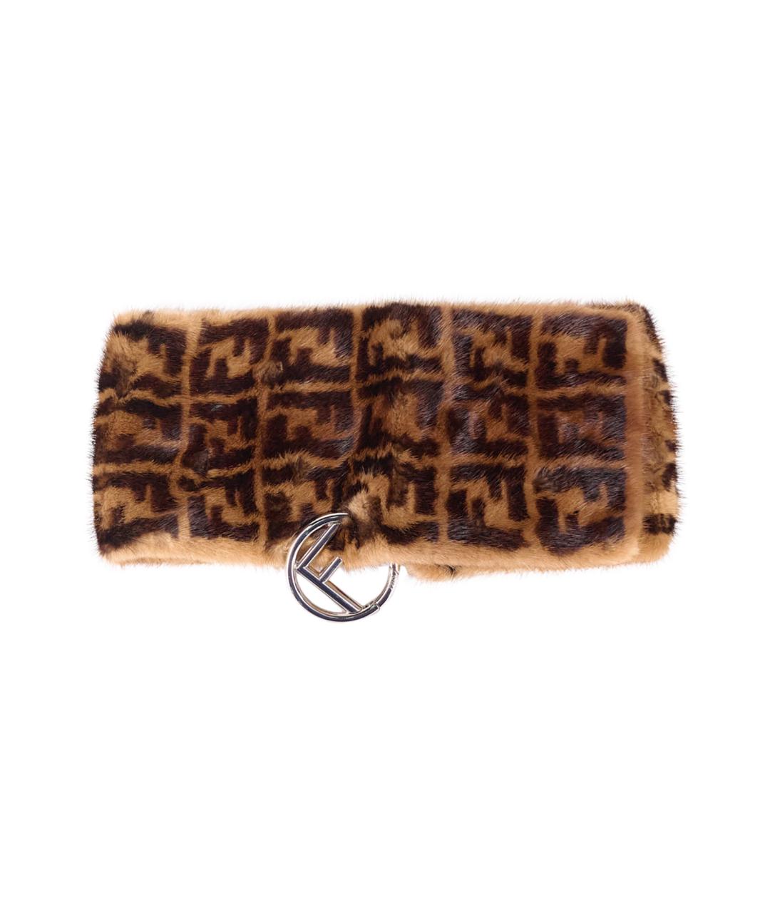 FENDI Коричневый шарф, фото 1