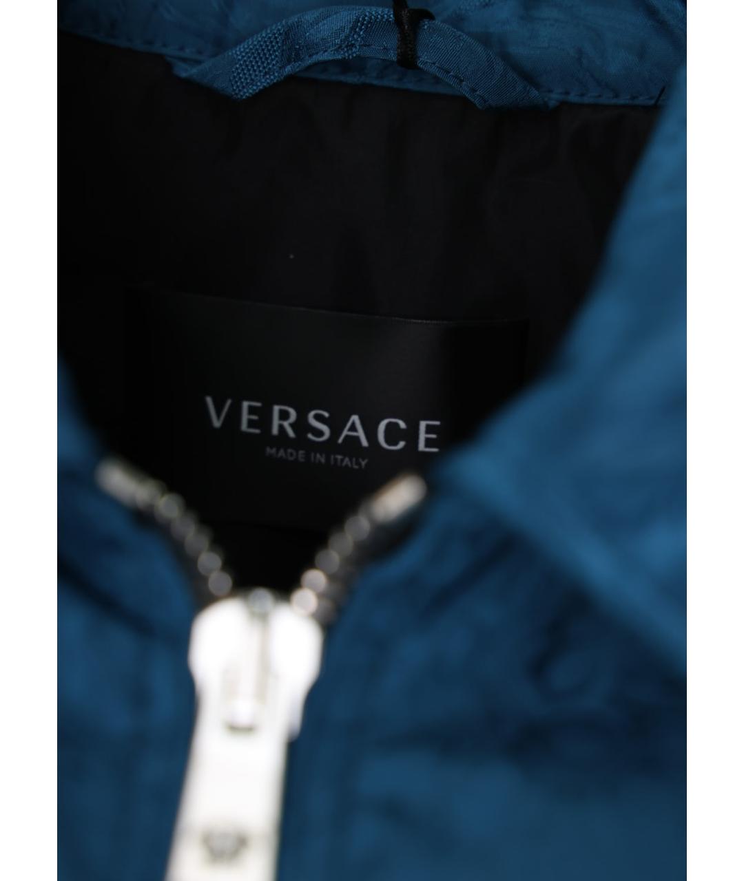 VERSACE Синяя полиамидовая куртка, фото 3