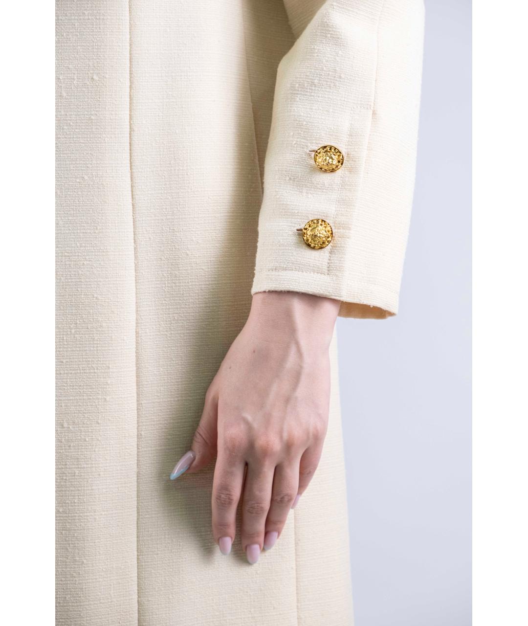 CHANEL Бежевое хлопковое пальто, фото 4