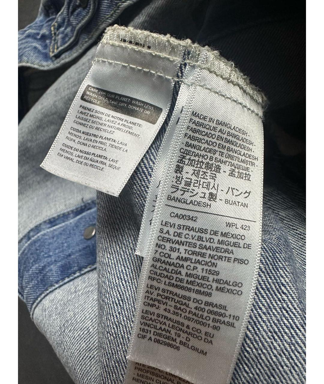 LEVI'S Голубая хлопковая куртка, фото 5