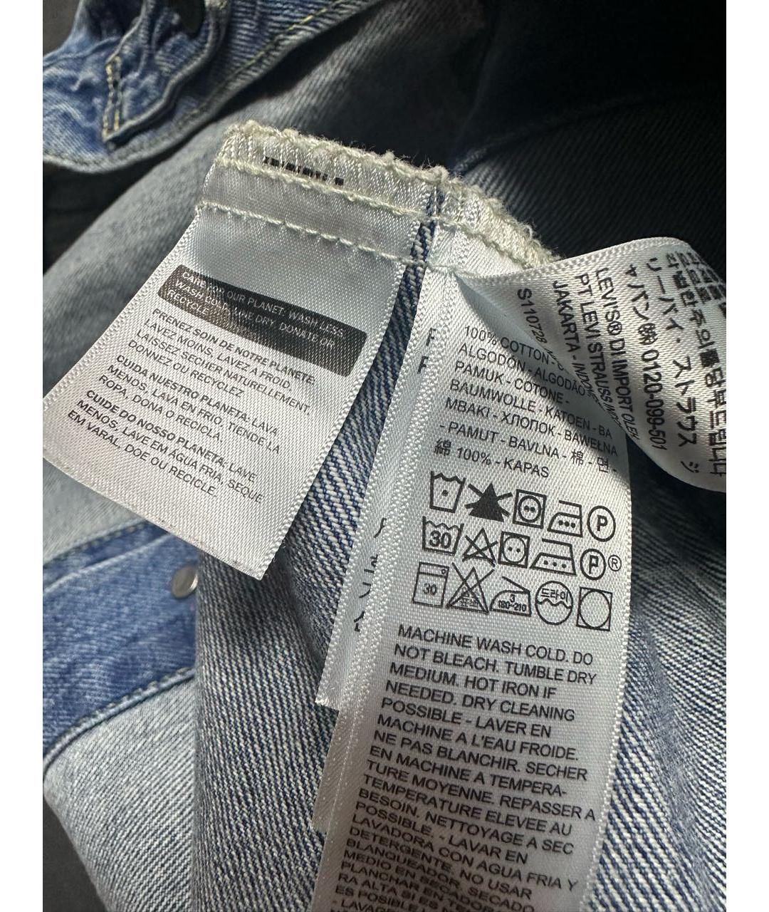 LEVI'S Голубая хлопковая куртка, фото 6