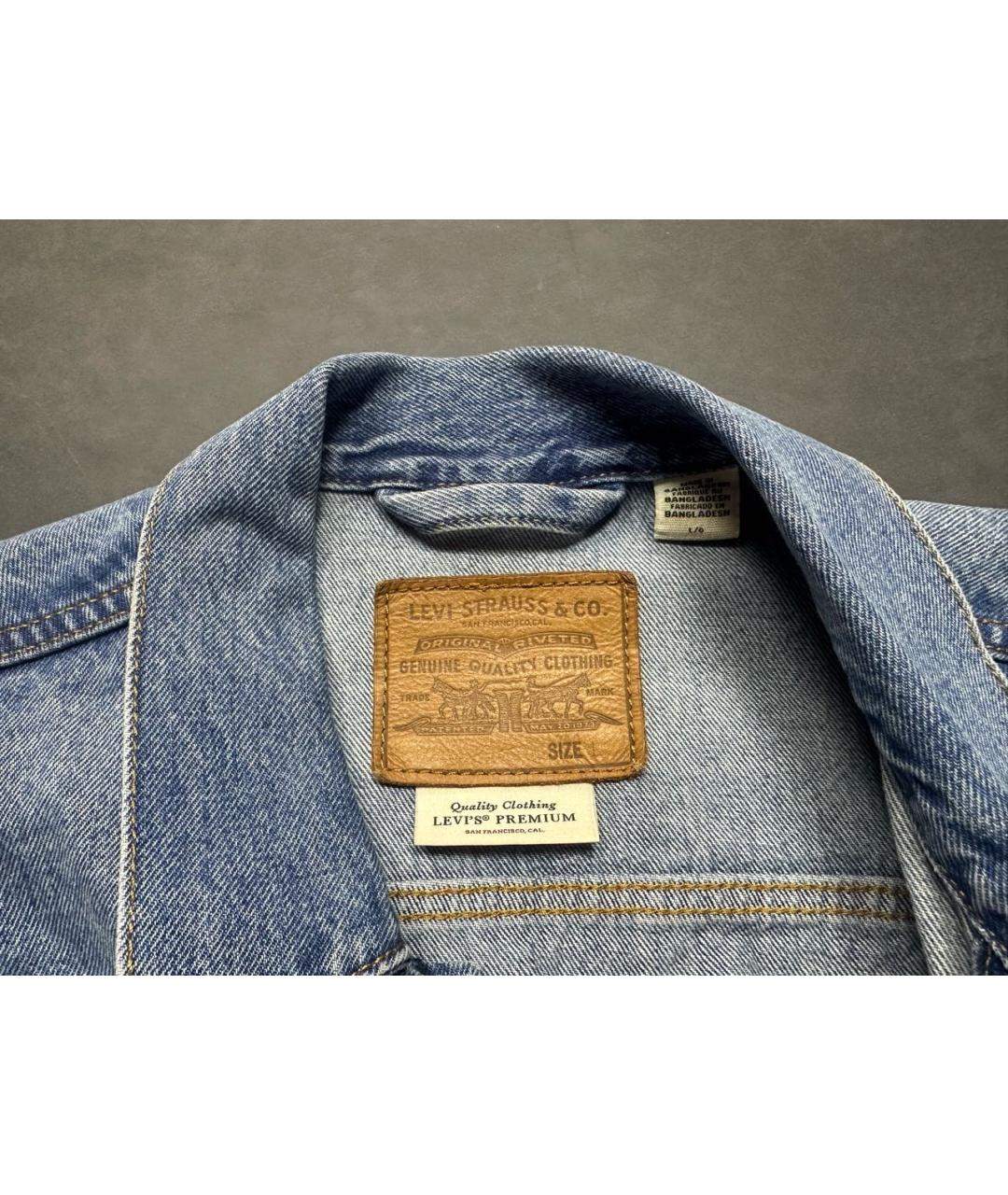 LEVI'S Голубая хлопковая куртка, фото 4