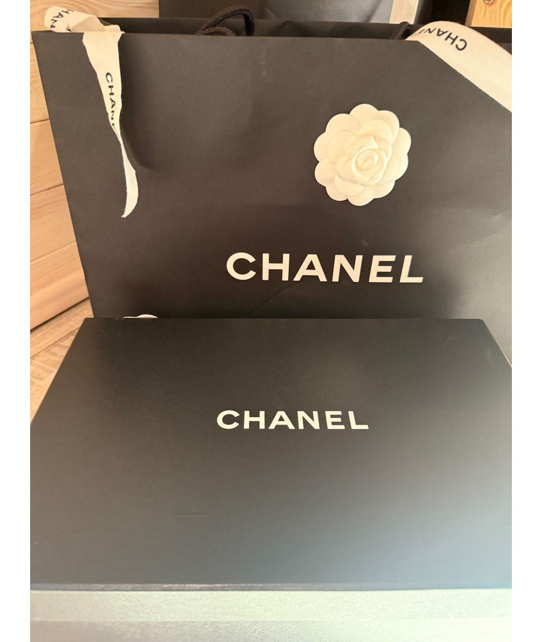 CHANEL Черные кожаные кеды, фото 3