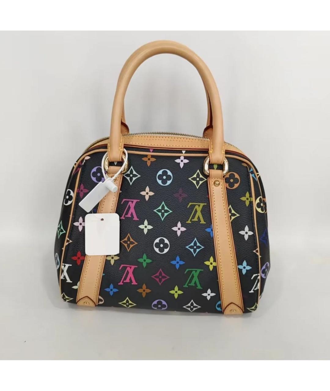 LOUIS VUITTON Черная кожаная сумка с короткими ручками, фото 2