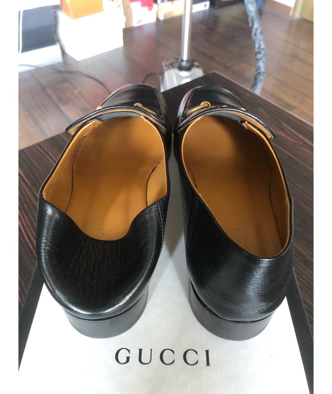 GUCCI Черные кожаные лоферы, фото 2