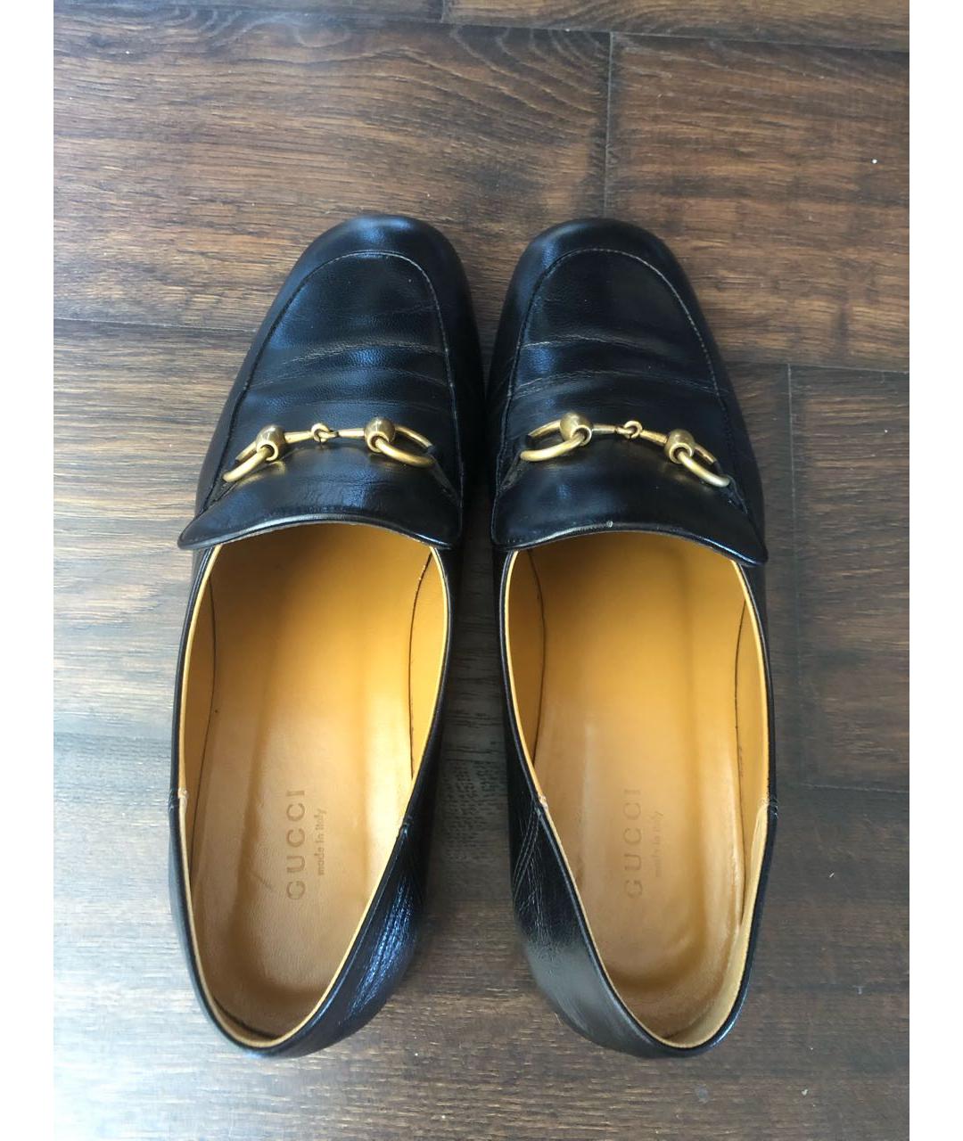 GUCCI Черные кожаные лоферы, фото 3