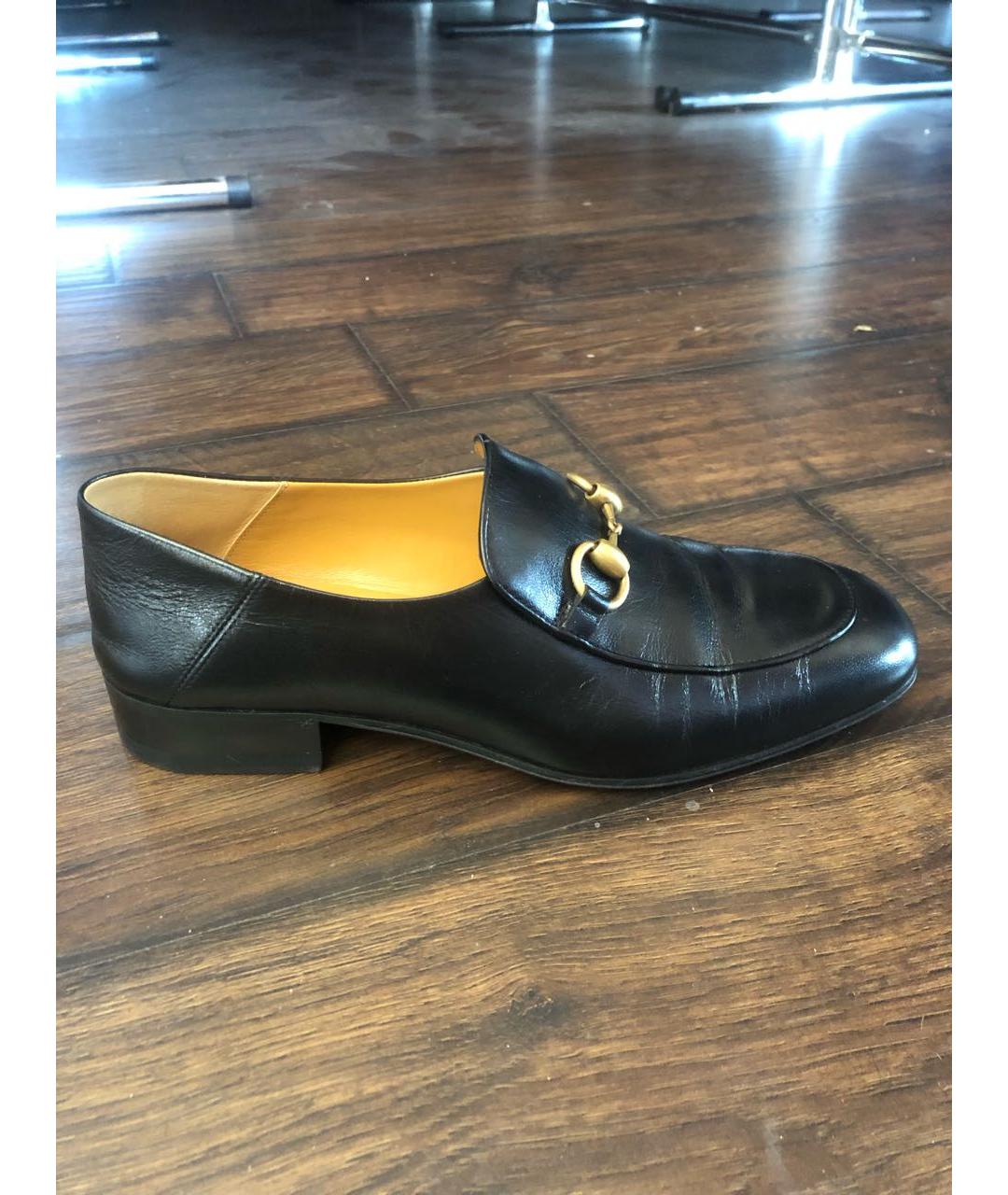 GUCCI Черные кожаные лоферы, фото 8