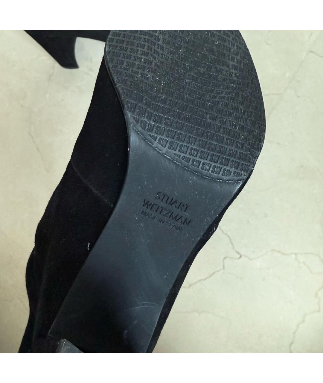 STUART WEITZMAN Черные замшевые ботильоны, фото 2