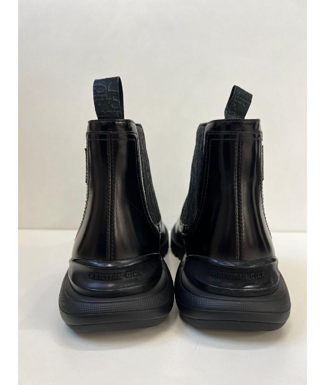CHRISTIAN DIOR Черные ботинки из лакированной кожи, фото 4