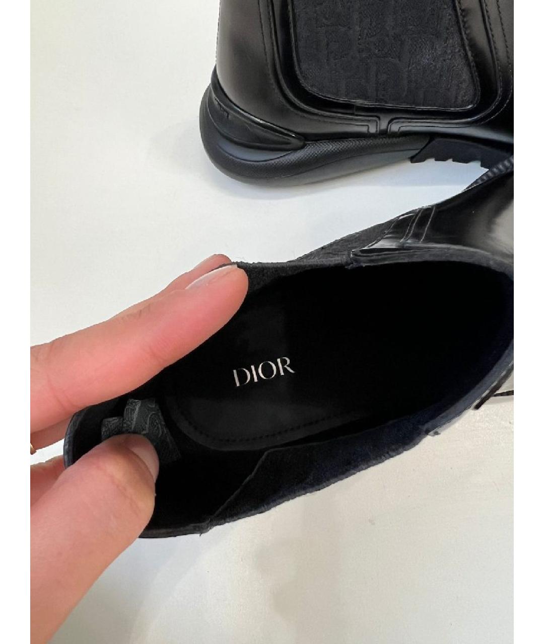 CHRISTIAN DIOR Черные ботинки из лакированной кожи, фото 9
