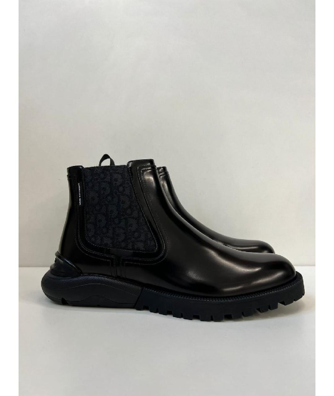 CHRISTIAN DIOR Черные ботинки из лакированной кожи, фото 10