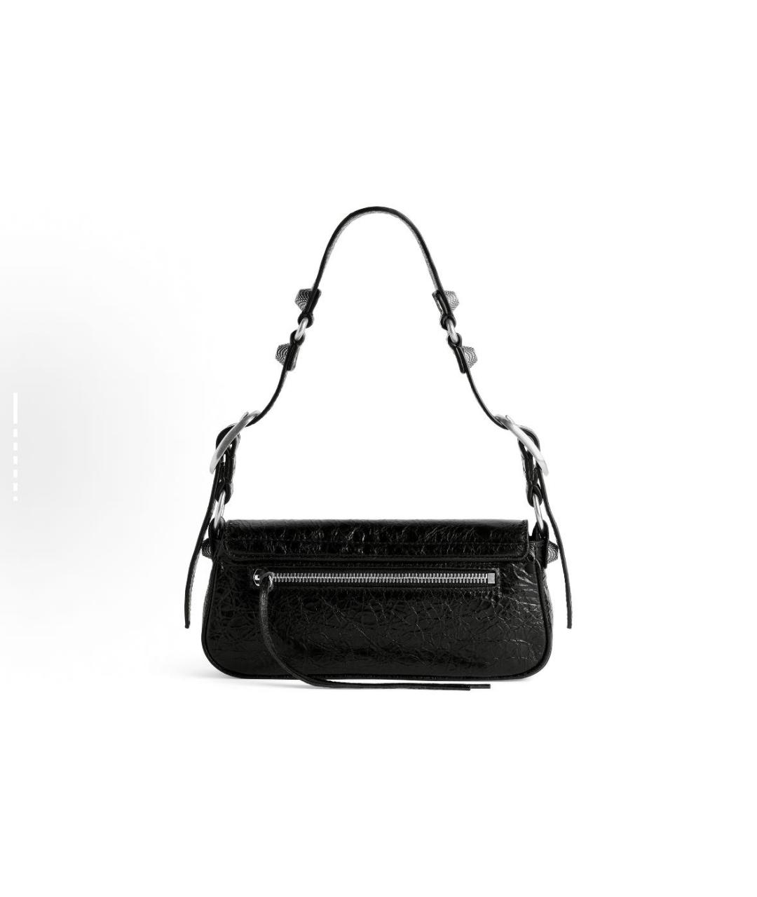 BALENCIAGA Черная кожаная сумка с короткими ручками, фото 3