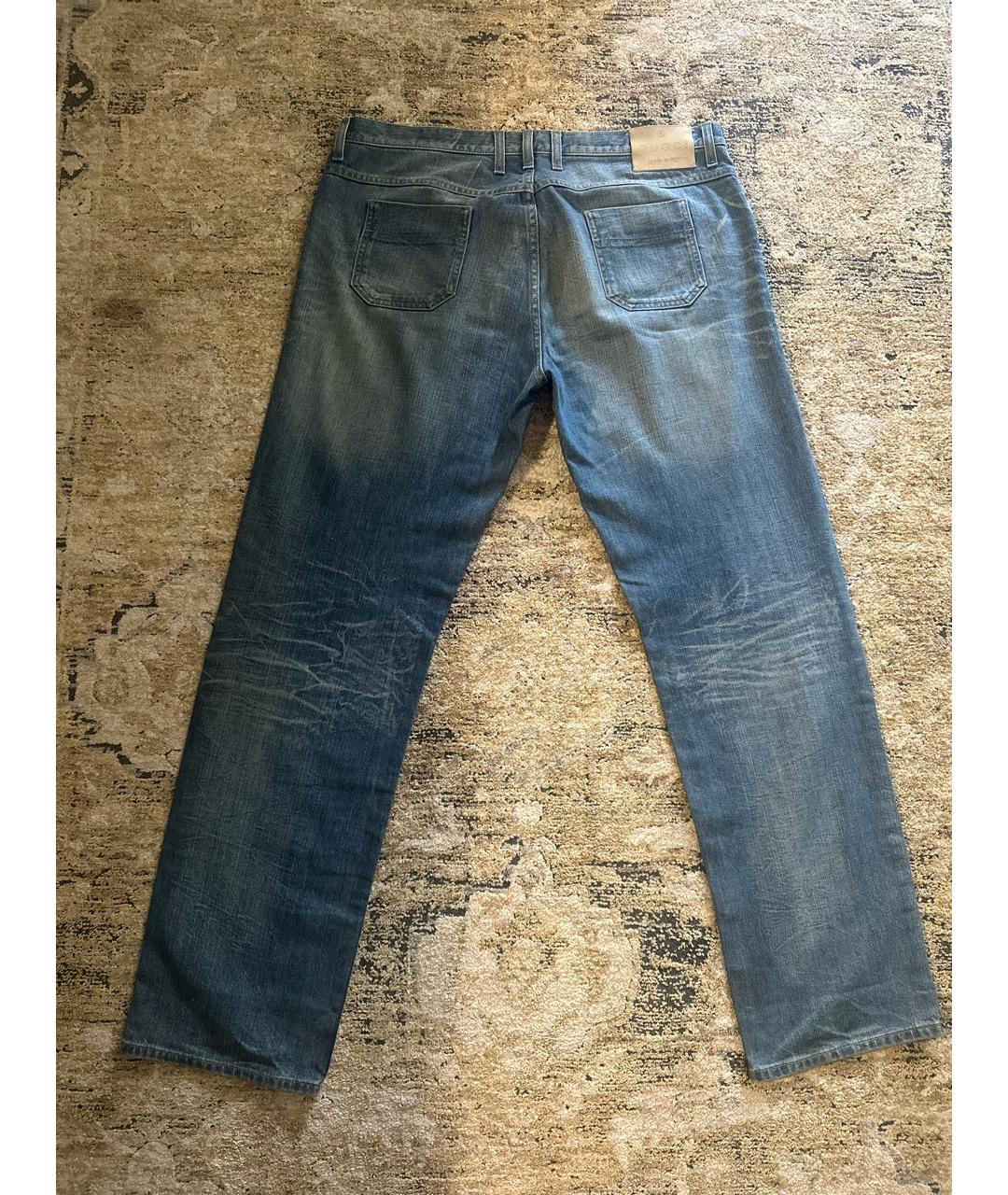 GUCCI Голубые хлопковые джинсы, фото 2