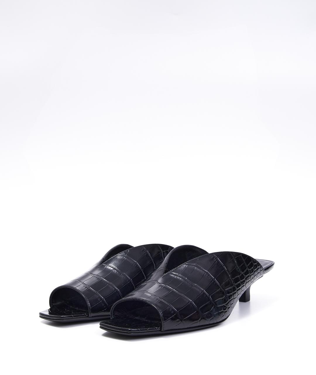 GUCCI Черные кожаные мюли, фото 2