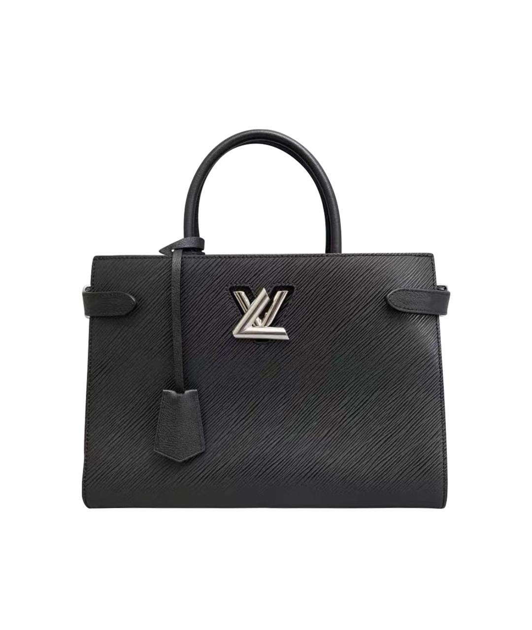 LOUIS VUITTON Черная кожаная сумка тоут, фото 1