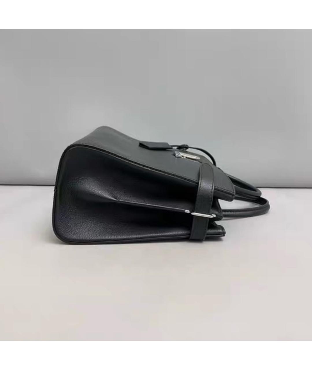 LOUIS VUITTON Черная кожаная сумка тоут, фото 3