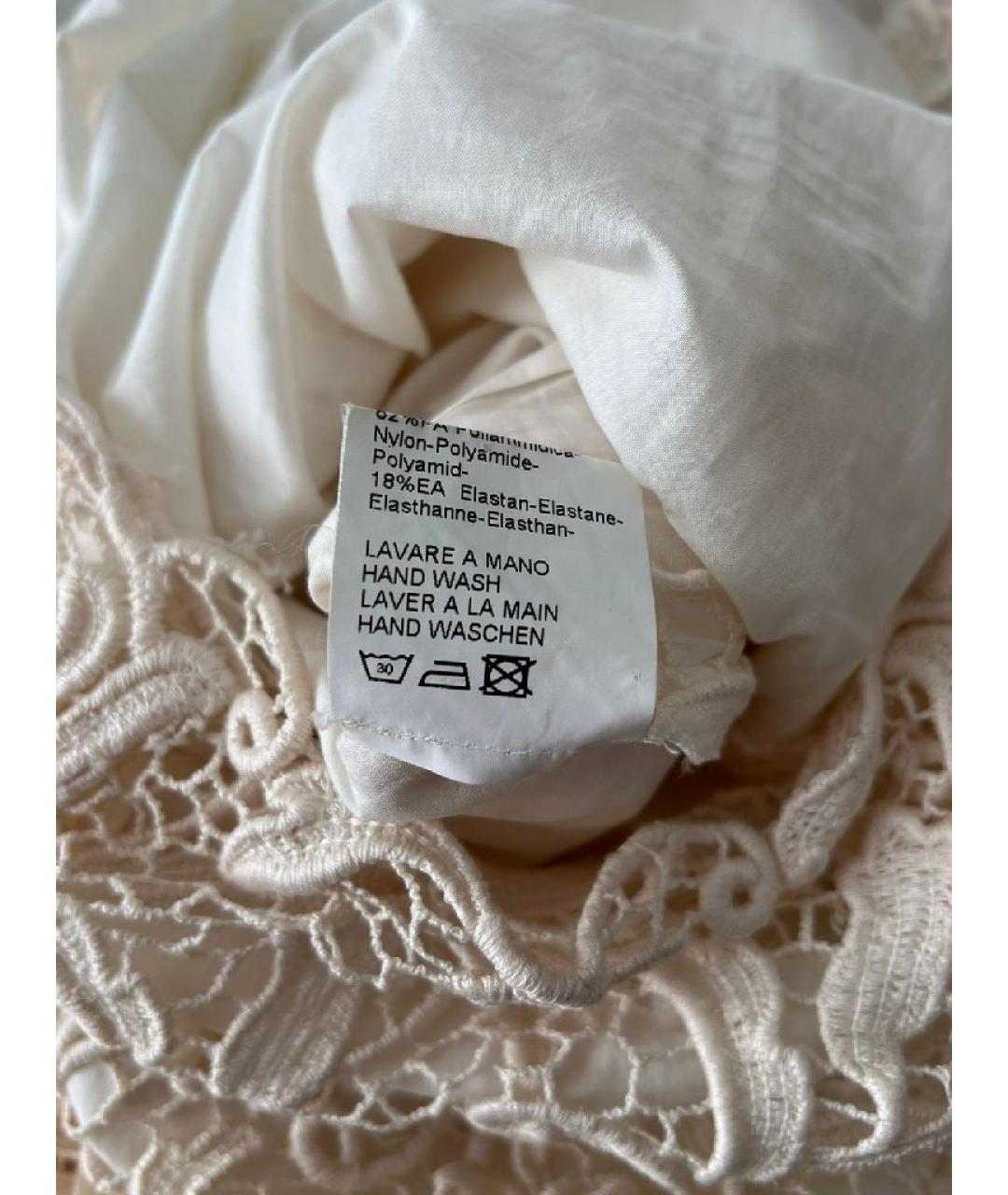 ERMANNO SCERVINO Белое хлопковое вечернее платье, фото 8