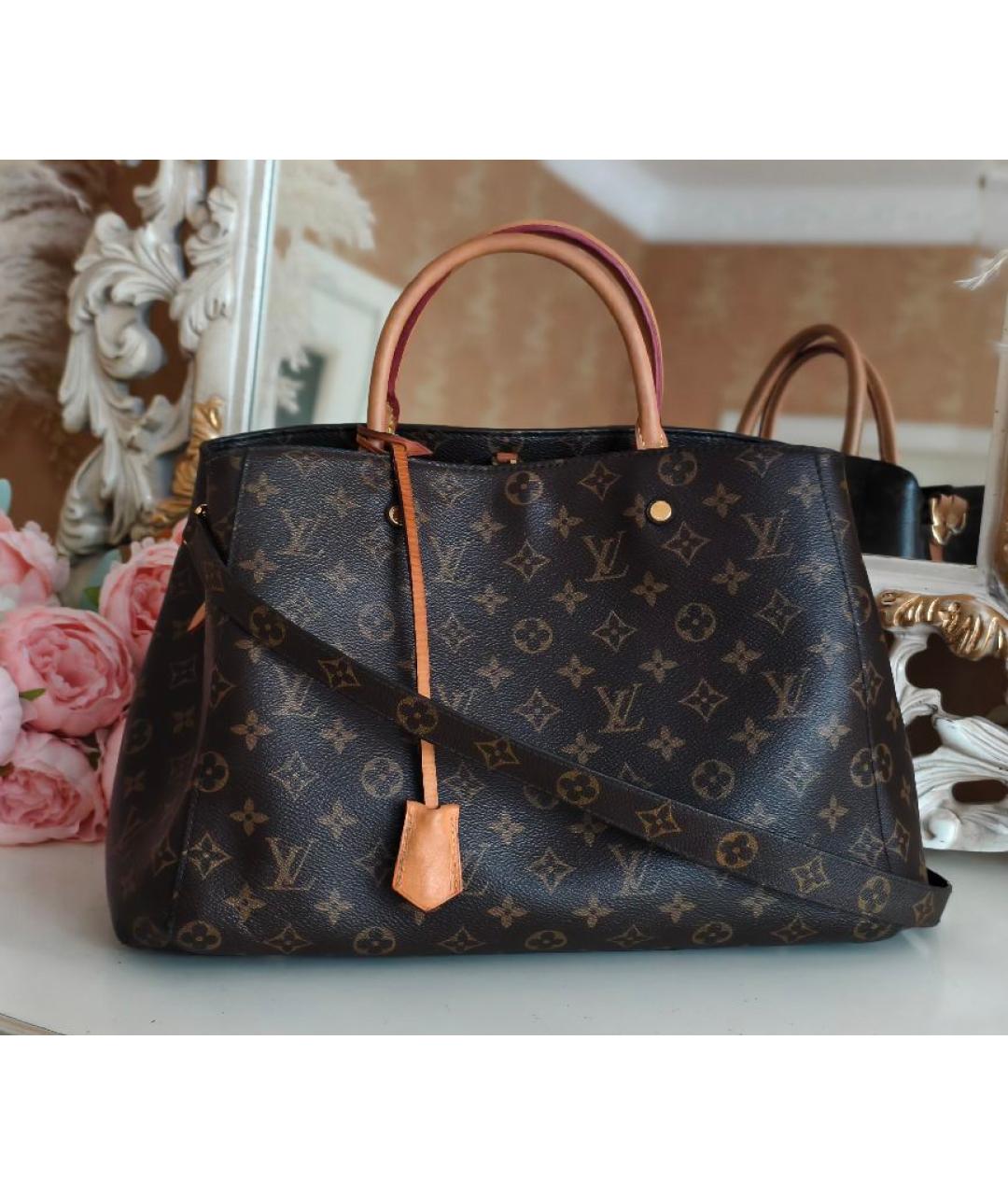 LOUIS VUITTON Коричневая сумка с короткими ручками, фото 2