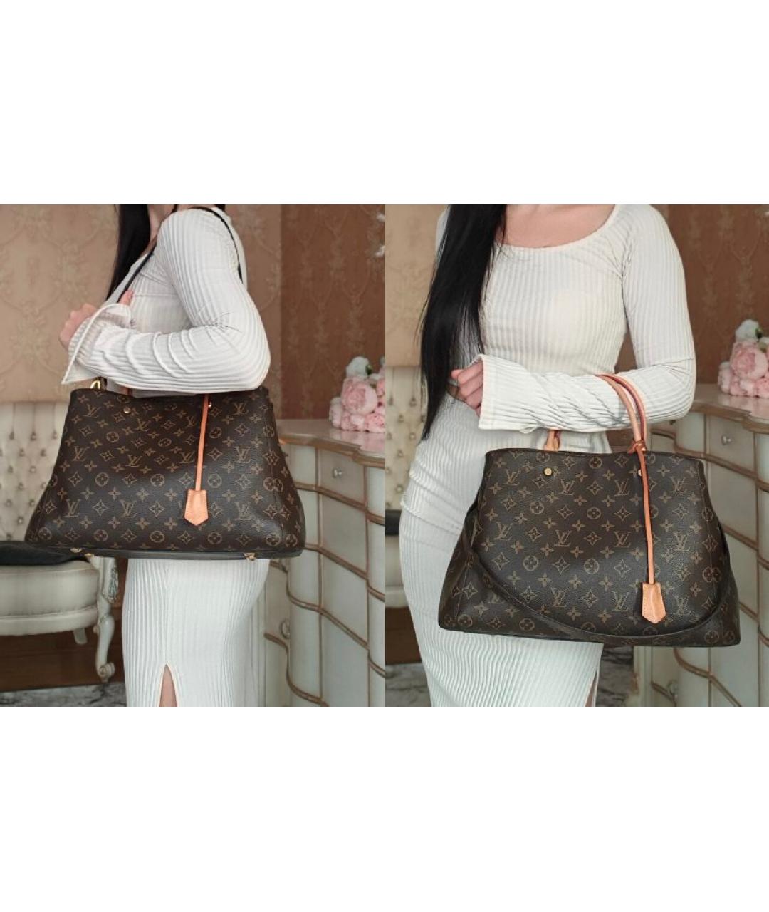 LOUIS VUITTON Коричневая сумка с короткими ручками, фото 4