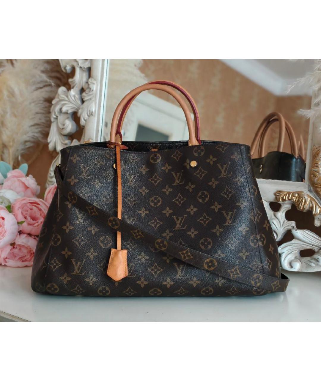LOUIS VUITTON Коричневая сумка с короткими ручками, фото 9