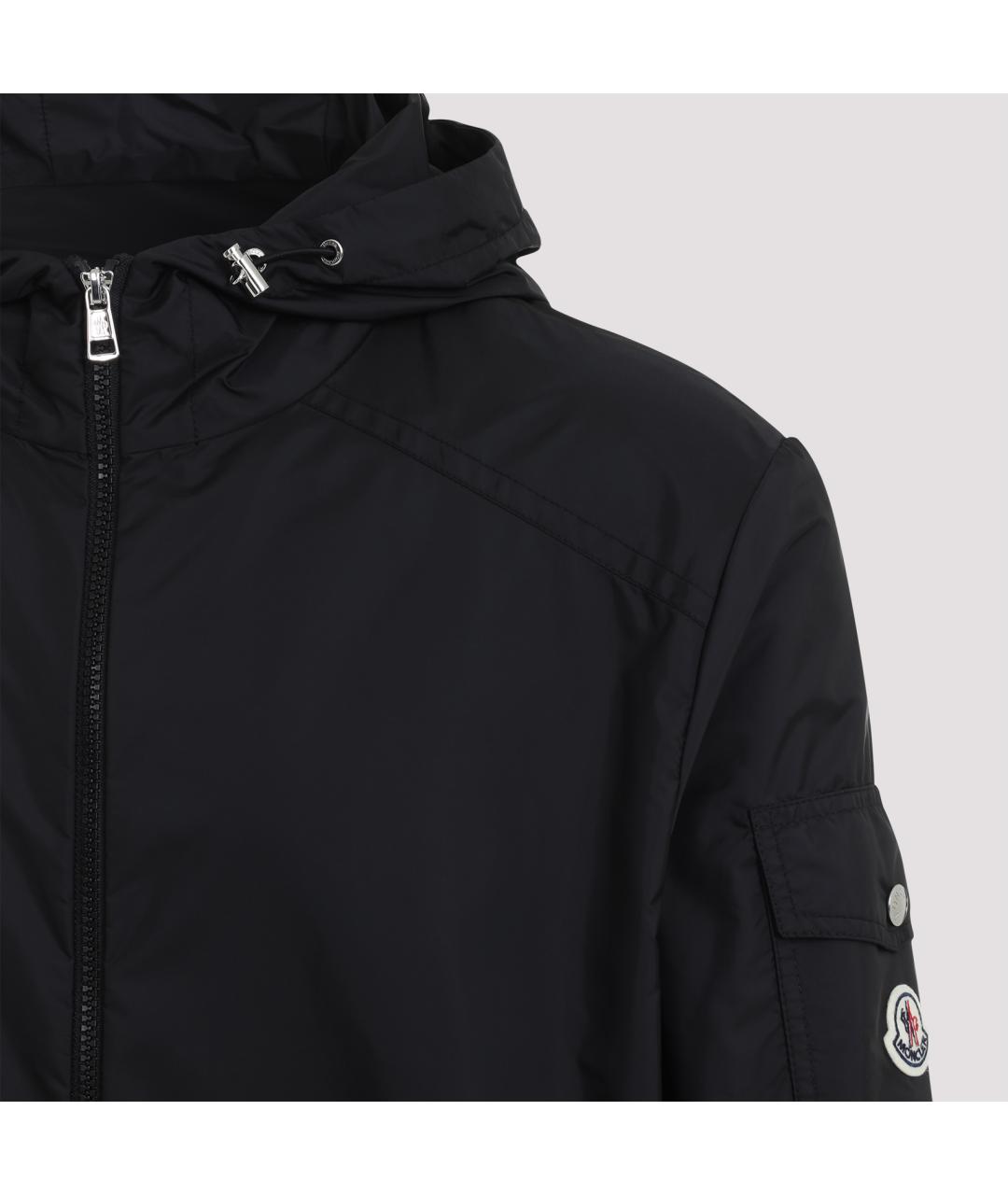 MONCLER Темно-синяя полиамидовая куртка, фото 4