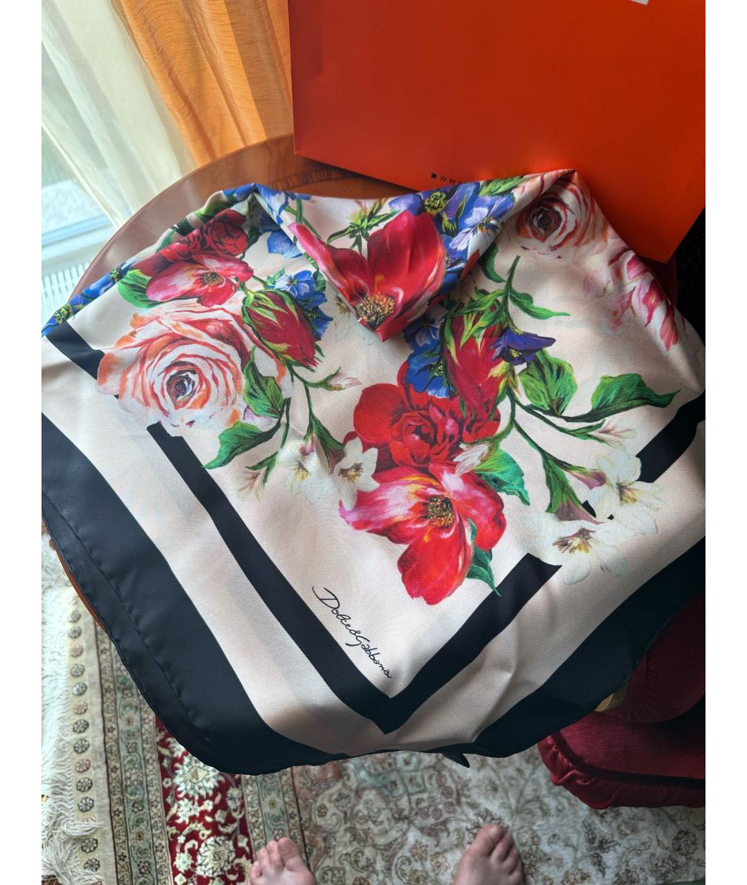 DOLCE&GABBANA Мульти шелковый платок, фото 7