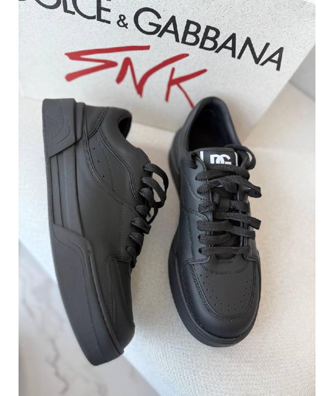 DOLCE&GABBANA Черные низкие кроссовки / кеды, фото 2