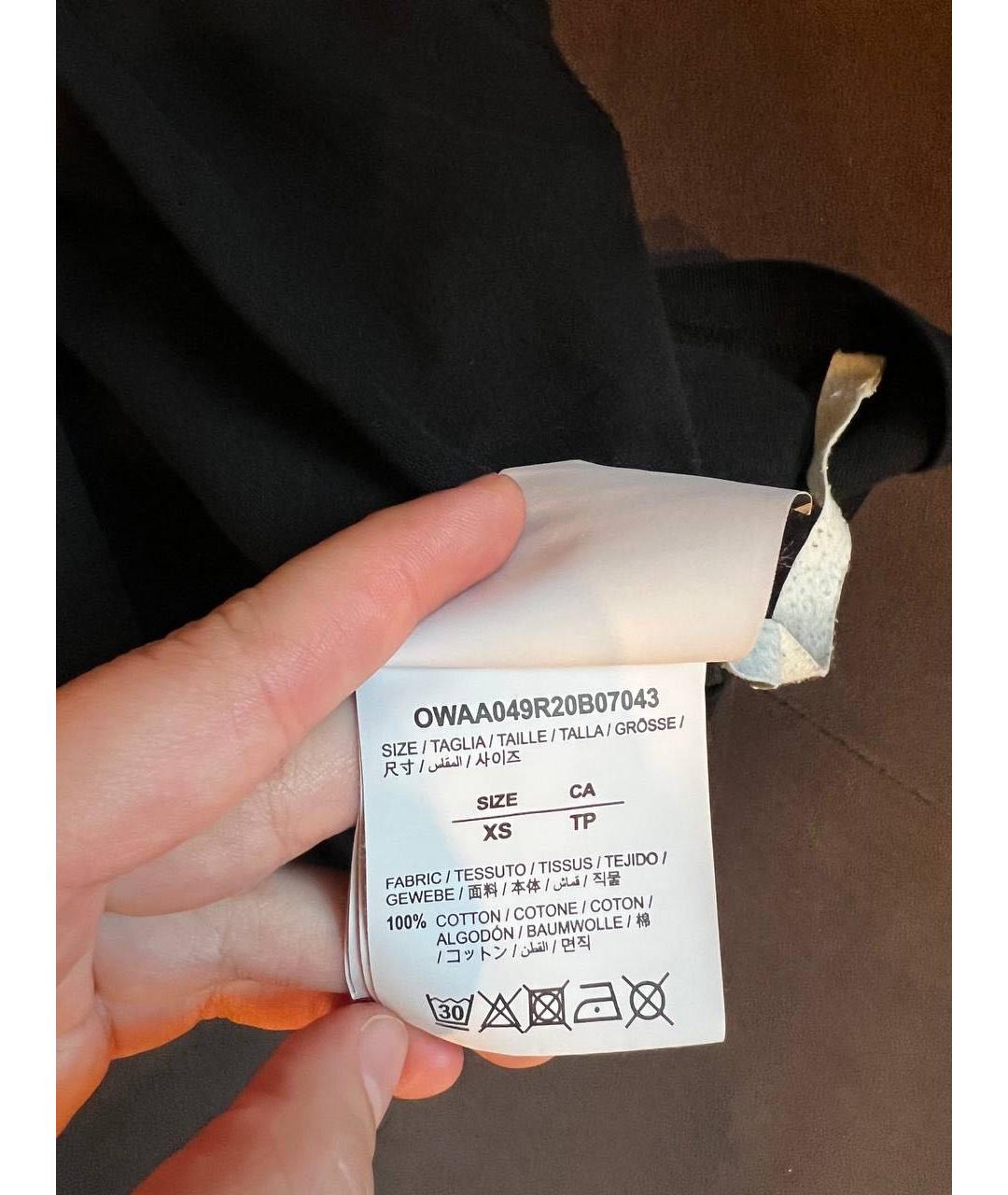 OFF-WHITE Черная футболка, фото 5