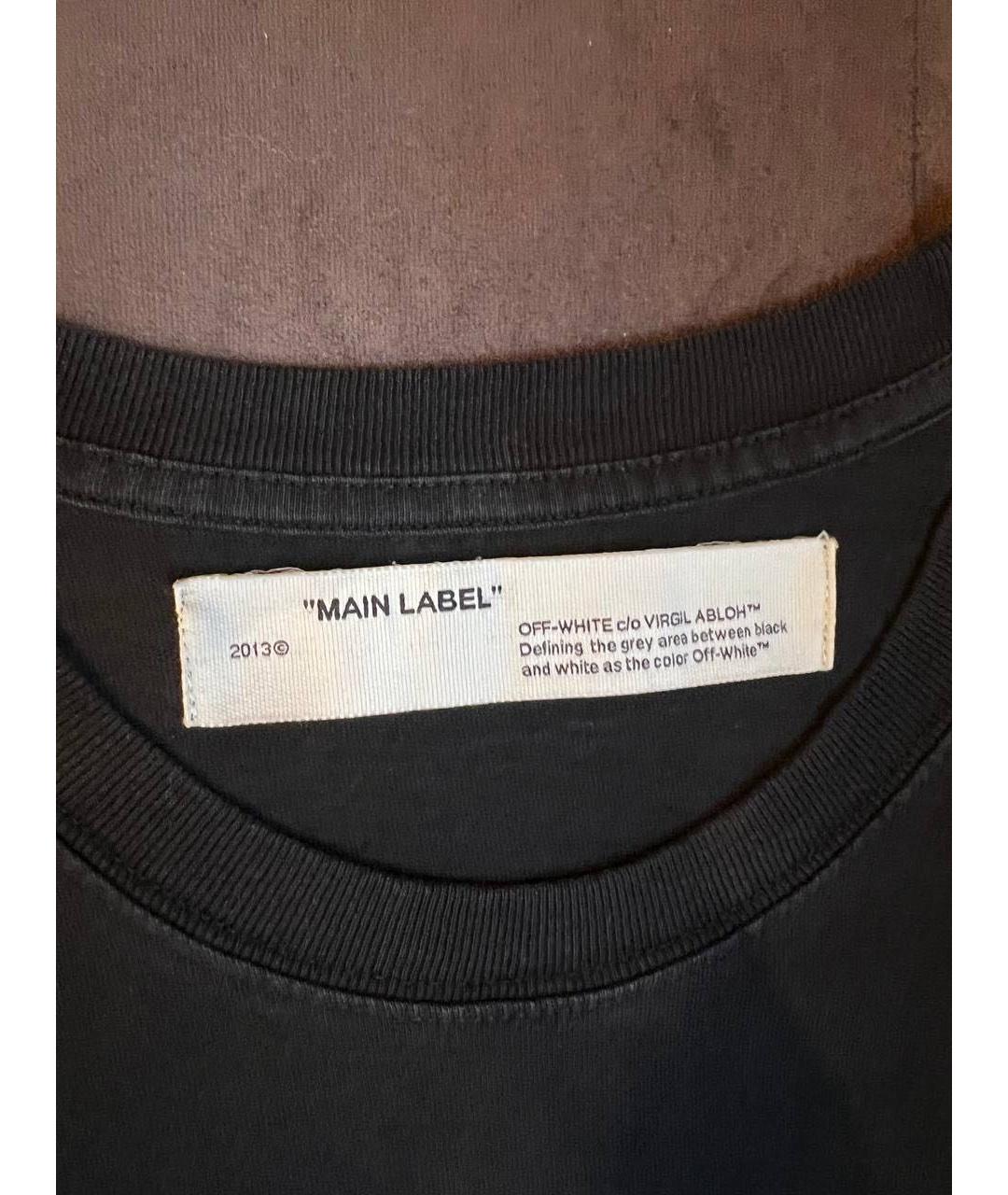 OFF-WHITE Черная футболка, фото 4