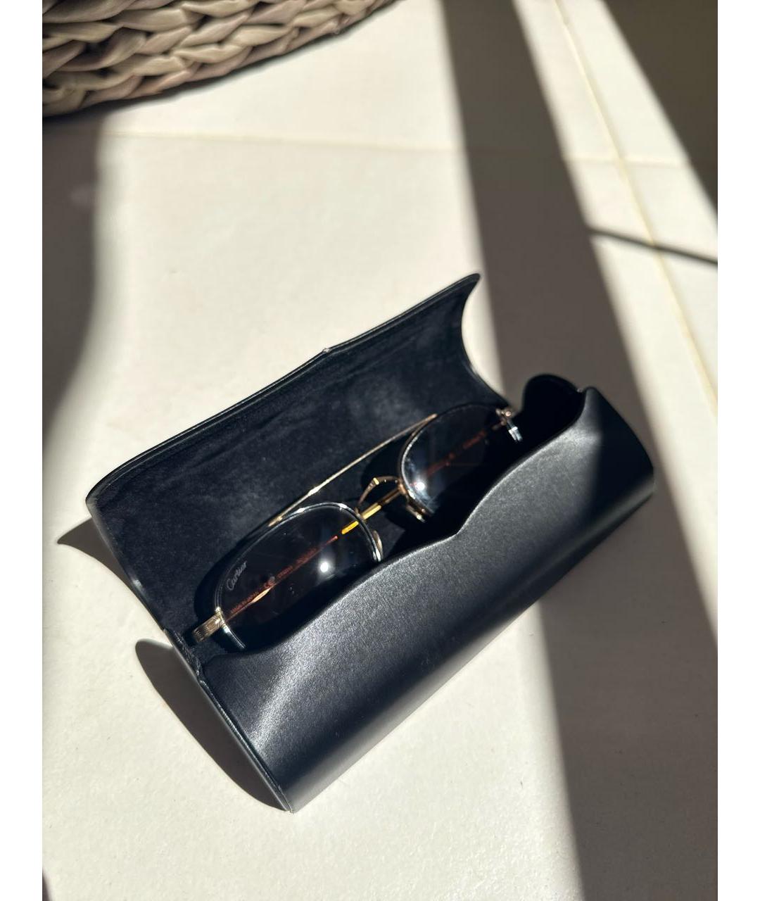 CARTIER Золотые металлические солнцезащитные очки, фото 4
