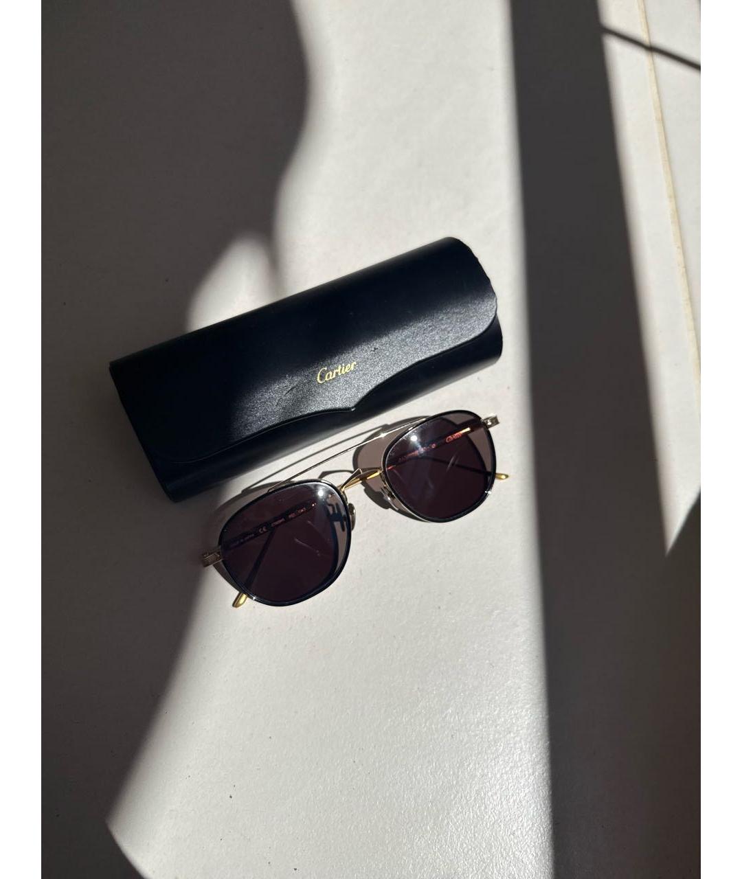 CARTIER Золотые металлические солнцезащитные очки, фото 5
