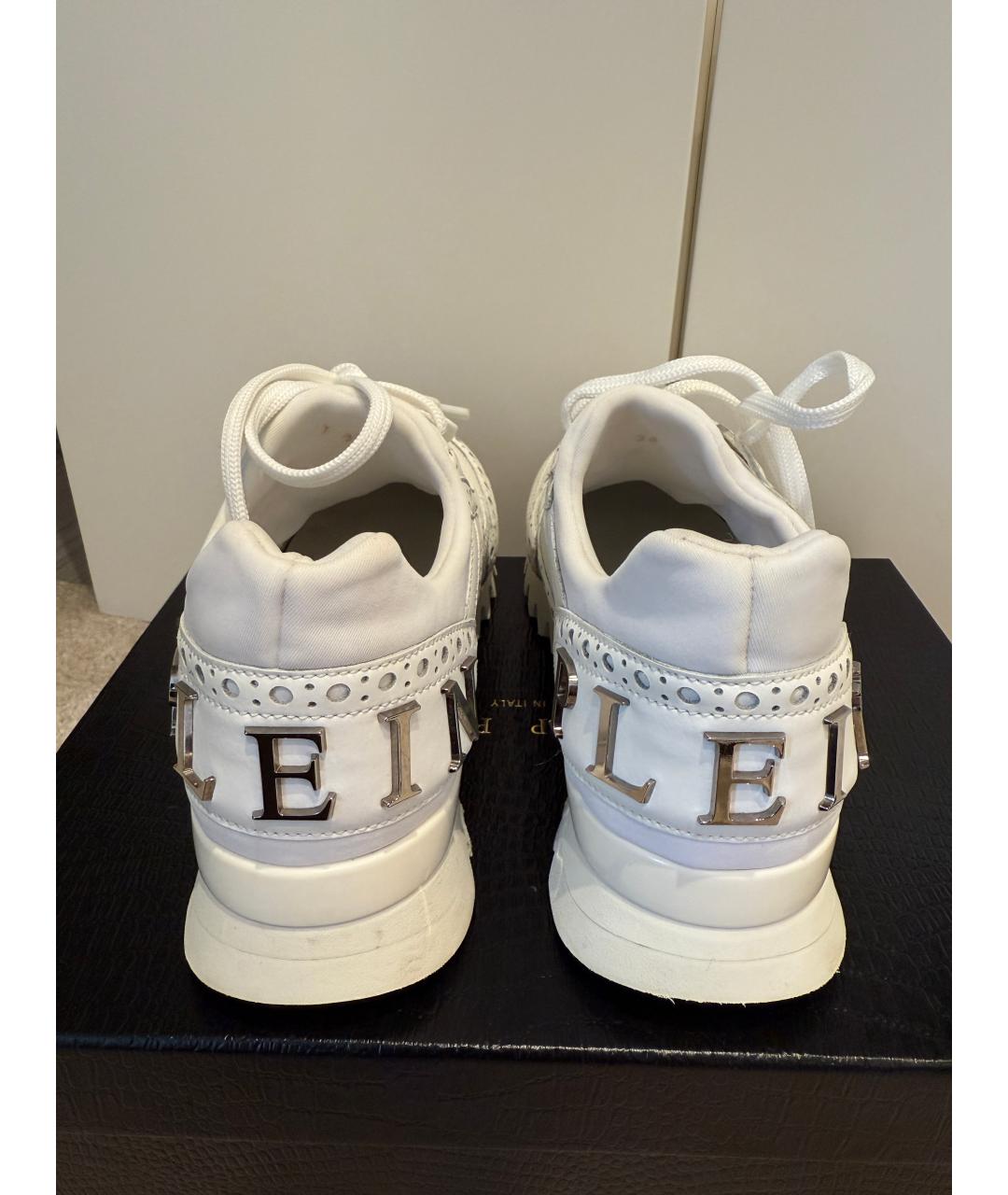 PHILIPP PLEIN Белые кроссовки, фото 4