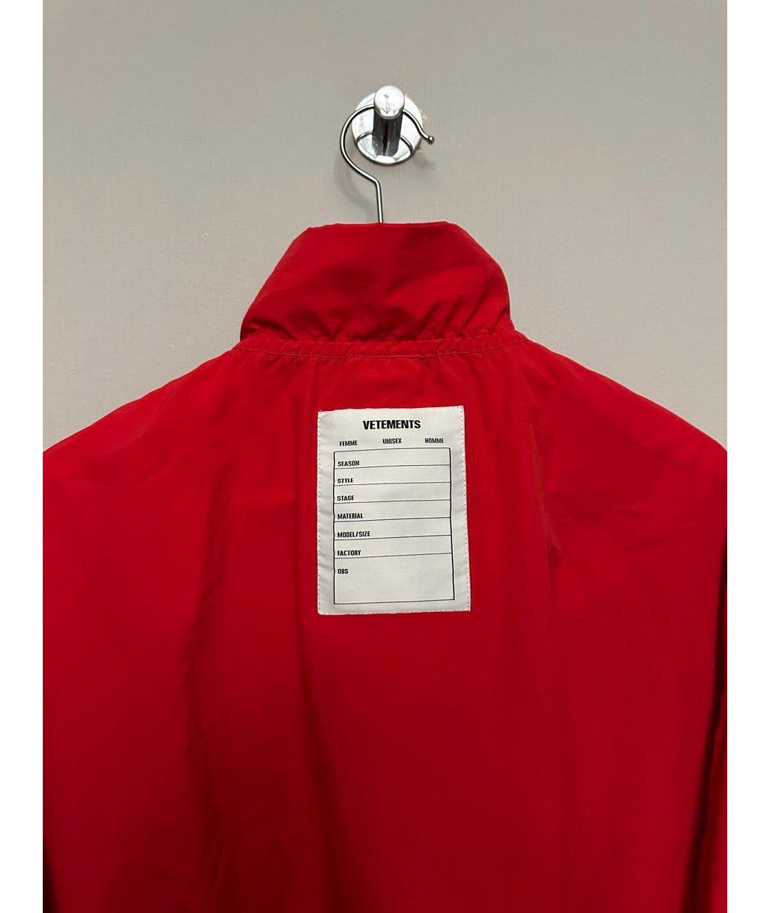 VETEMENTS Красная полиамидовая куртка, фото 3