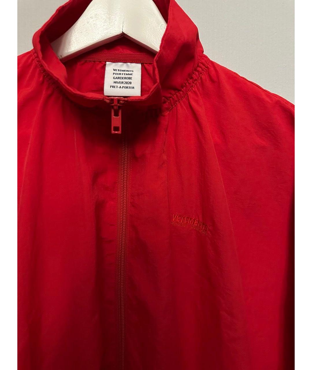 VETEMENTS Красная полиамидовая куртка, фото 4