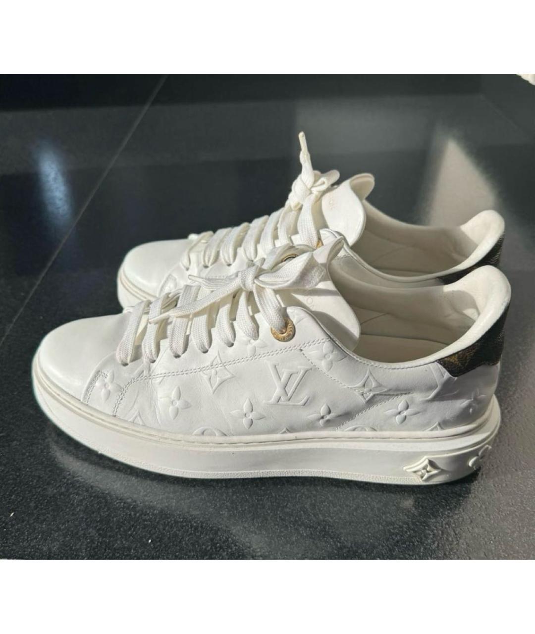 LOUIS VUITTON Белые кожаные кеды, фото 2