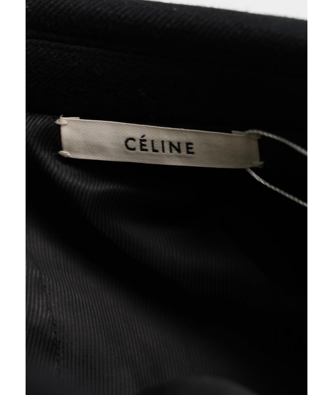 CELINE Черное шерстяное пальто, фото 3