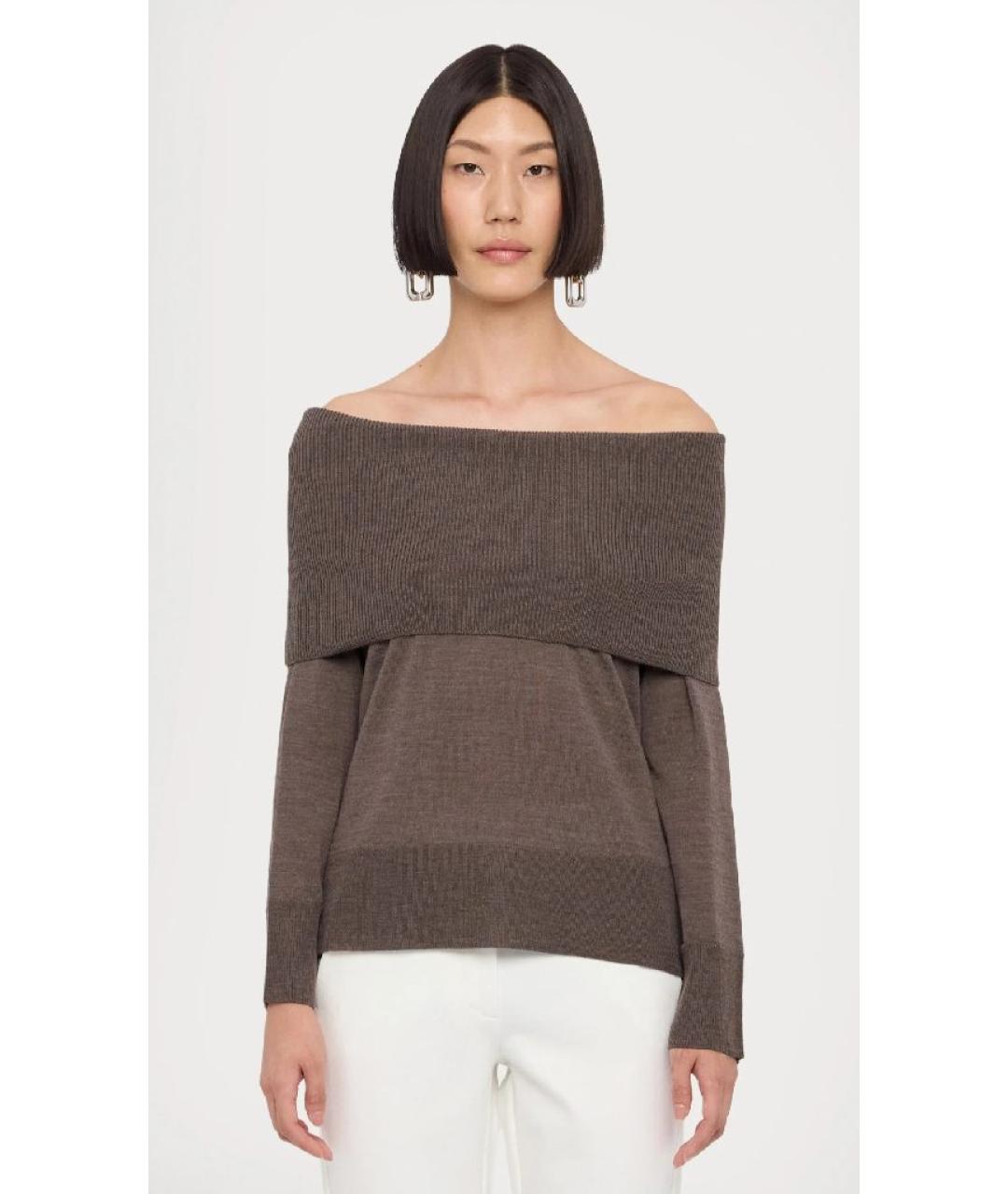 MAX MARA Коричневый шерстяной джемпер / свитер, фото 5