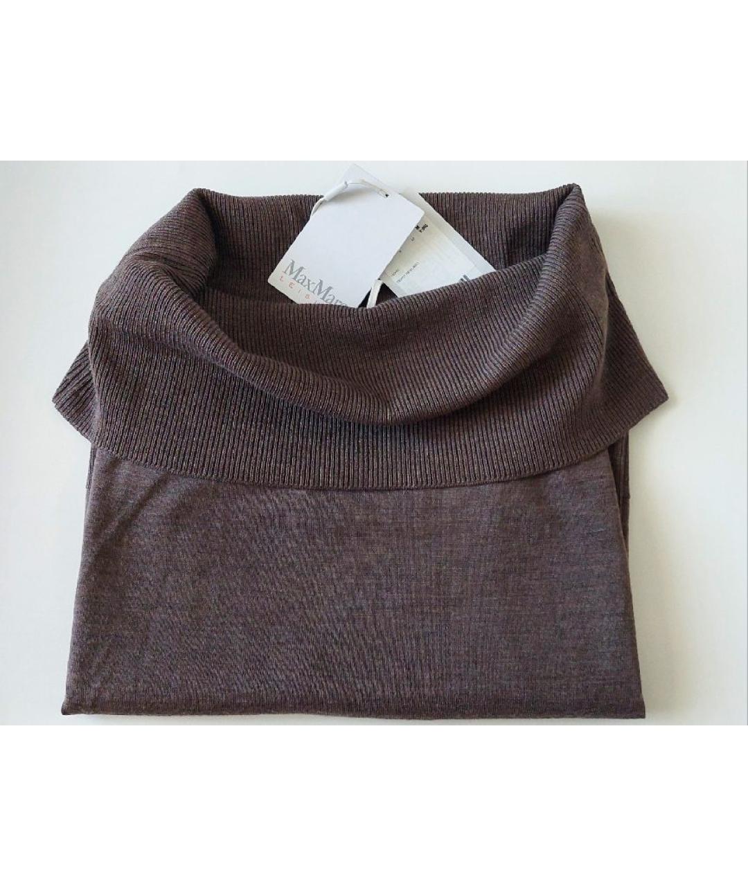 MAX MARA Коричневый шерстяной джемпер / свитер, фото 2