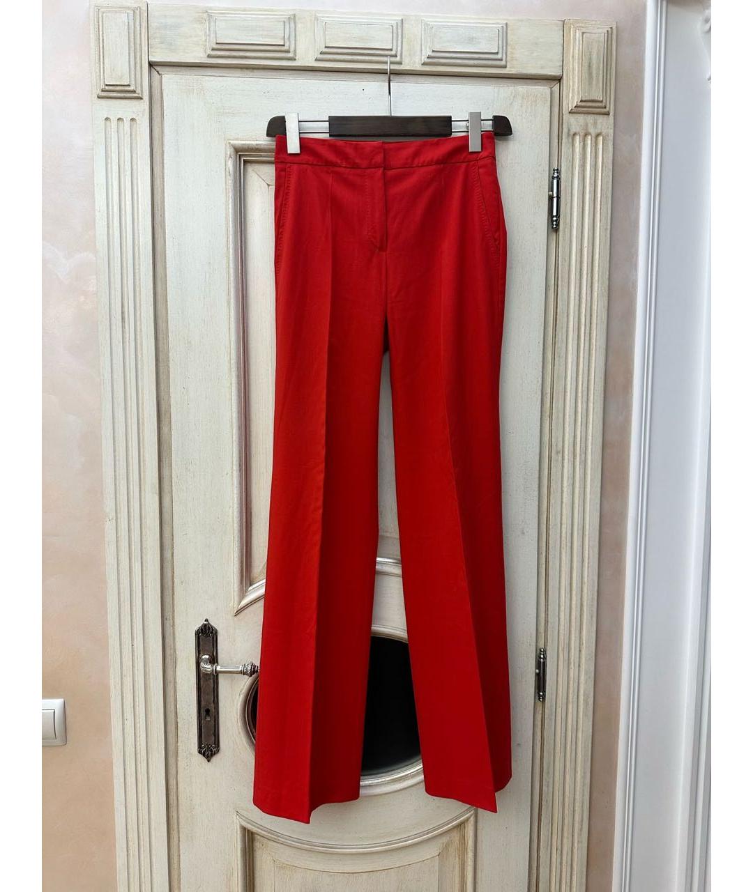 MAX MARA Красные прямые брюки, фото 5