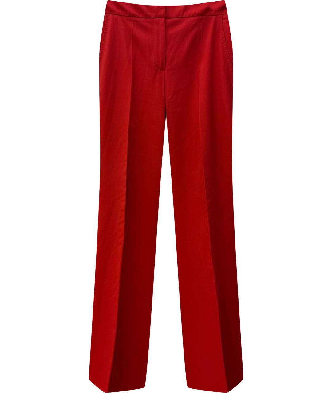 MAX MARA Красные прямые брюки, фото 1