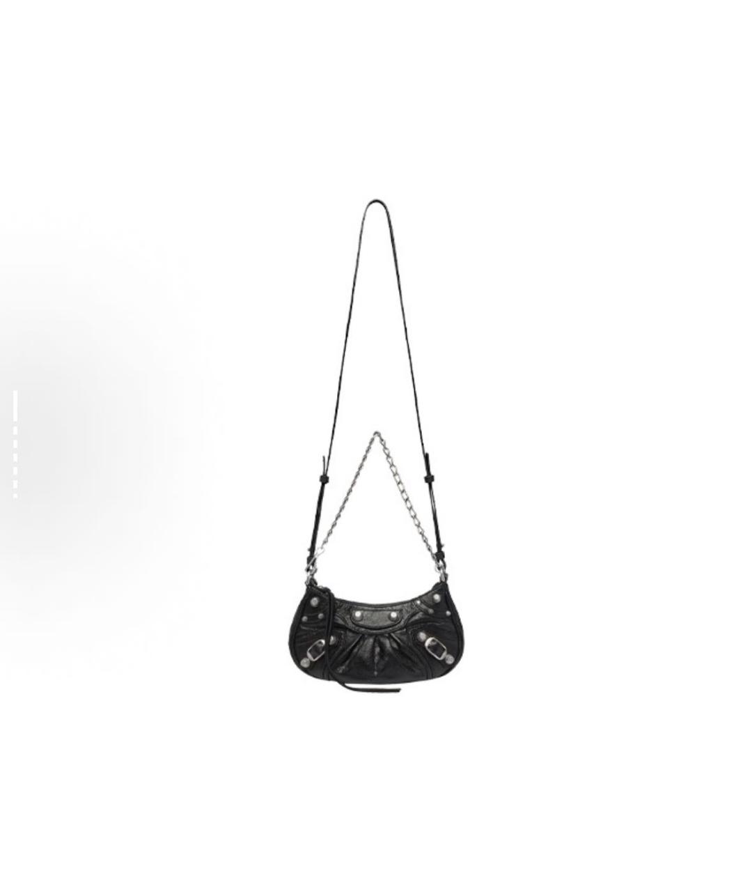 BALENCIAGA Черная кожаная сумка с короткими ручками, фото 4