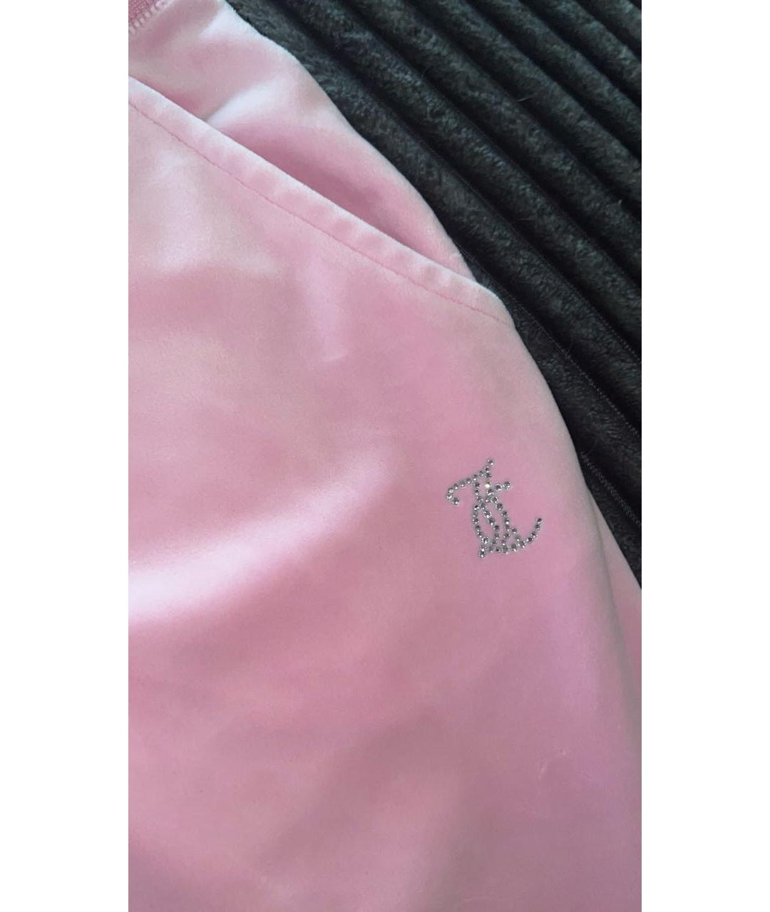JUICY COUTURE Розовые полиэстеровые спортивные брюки и шорты, фото 7