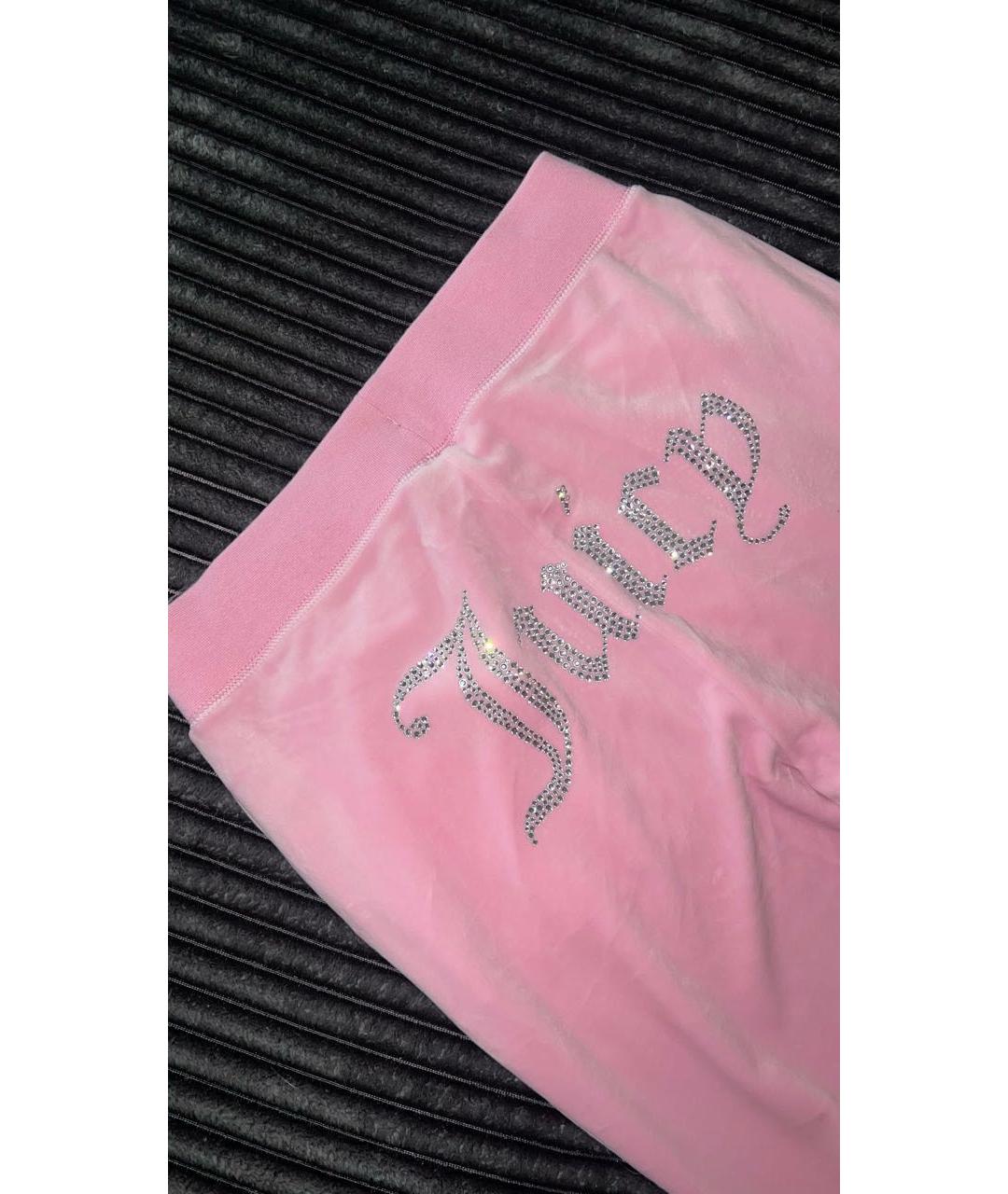 JUICY COUTURE Розовые полиэстеровые спортивные брюки и шорты, фото 3