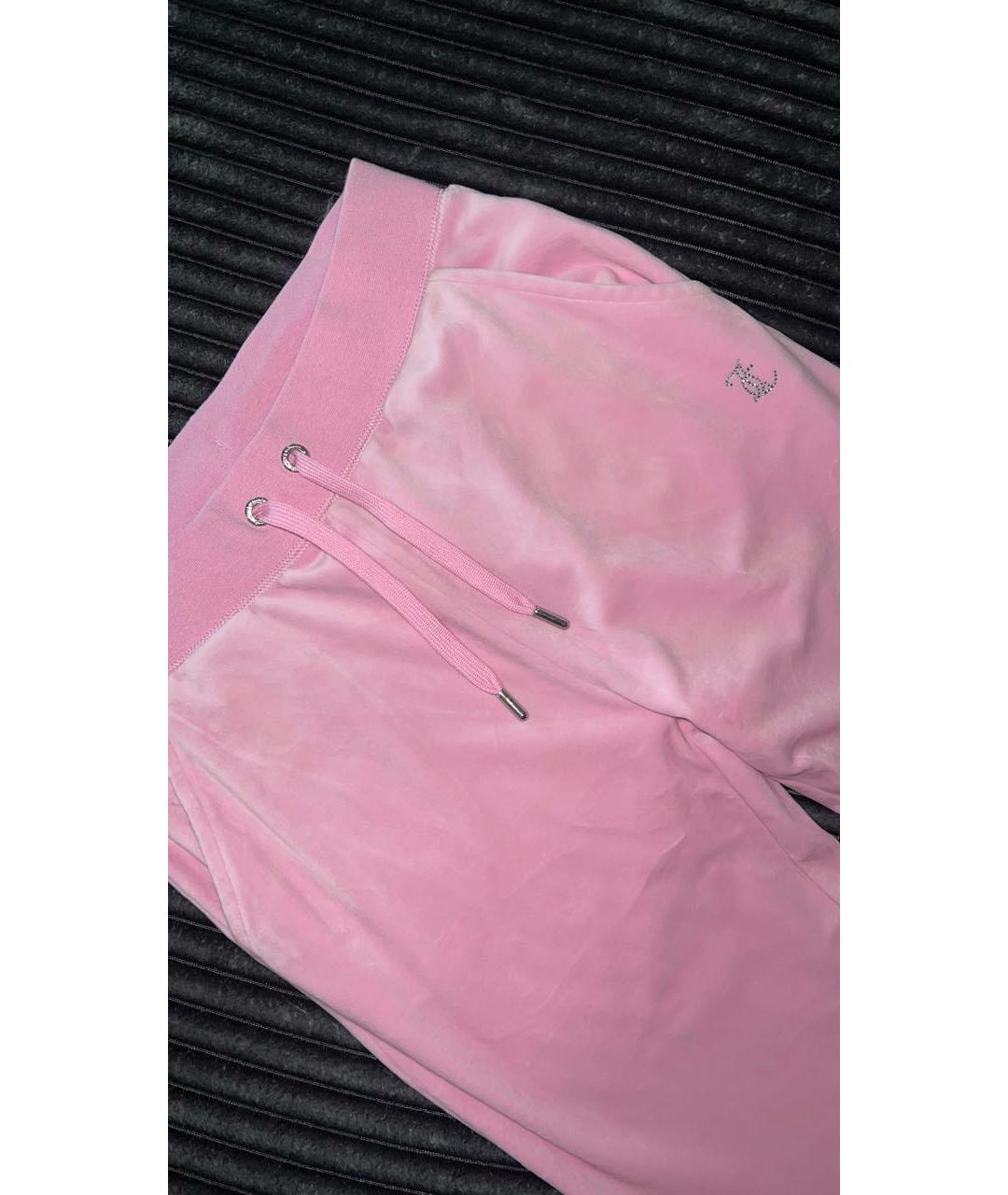 JUICY COUTURE Розовые полиэстеровые спортивные брюки и шорты, фото 4