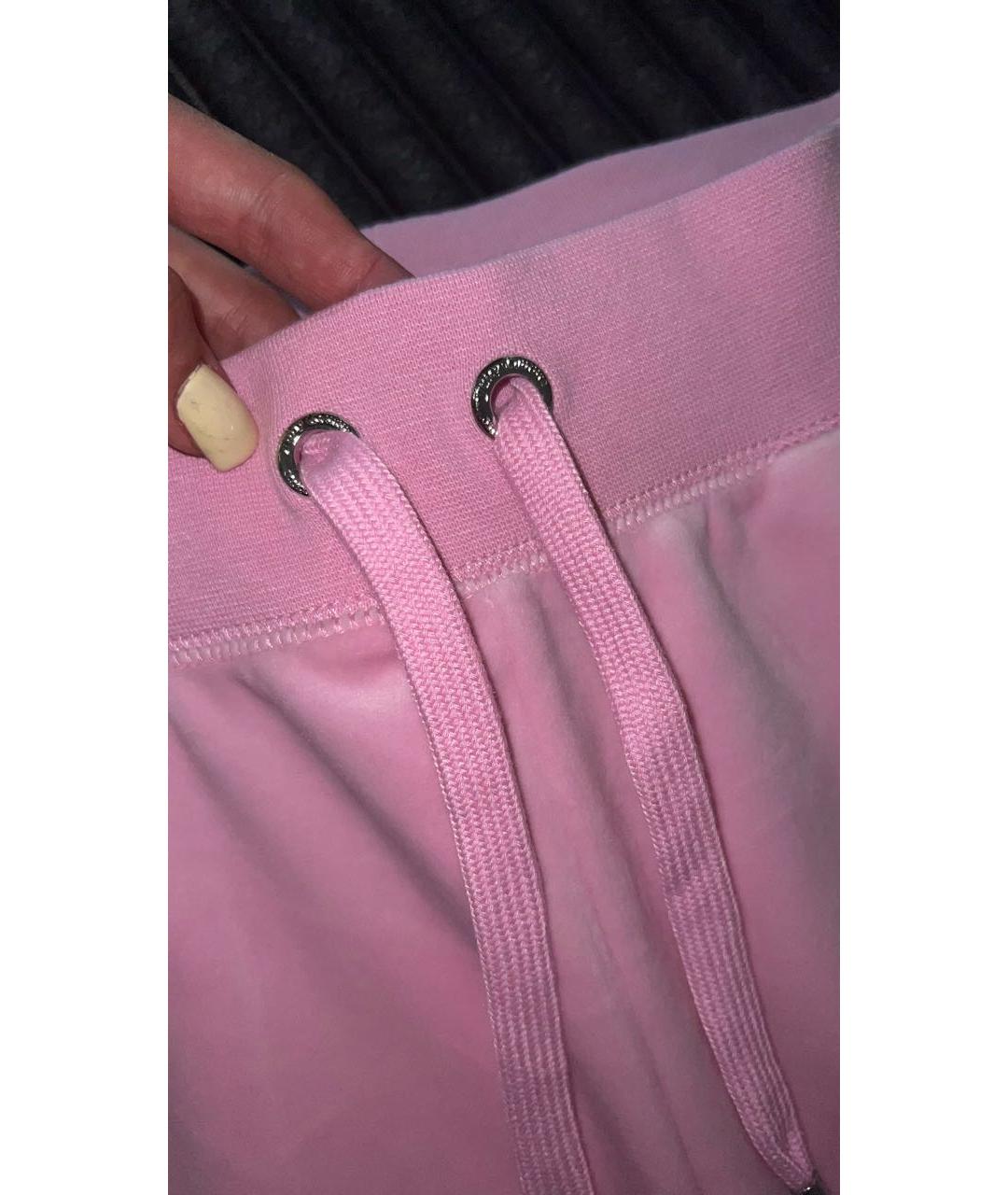JUICY COUTURE Розовые полиэстеровые спортивные брюки и шорты, фото 5