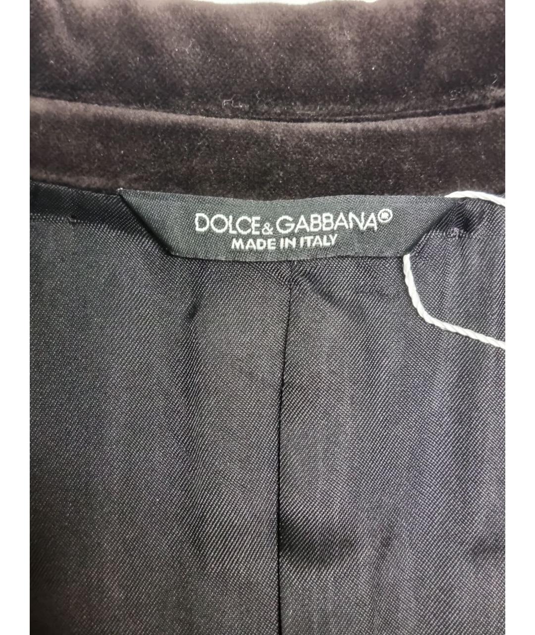DOLCE&GABBANA Коричневый хлопковый пиджак, фото 9